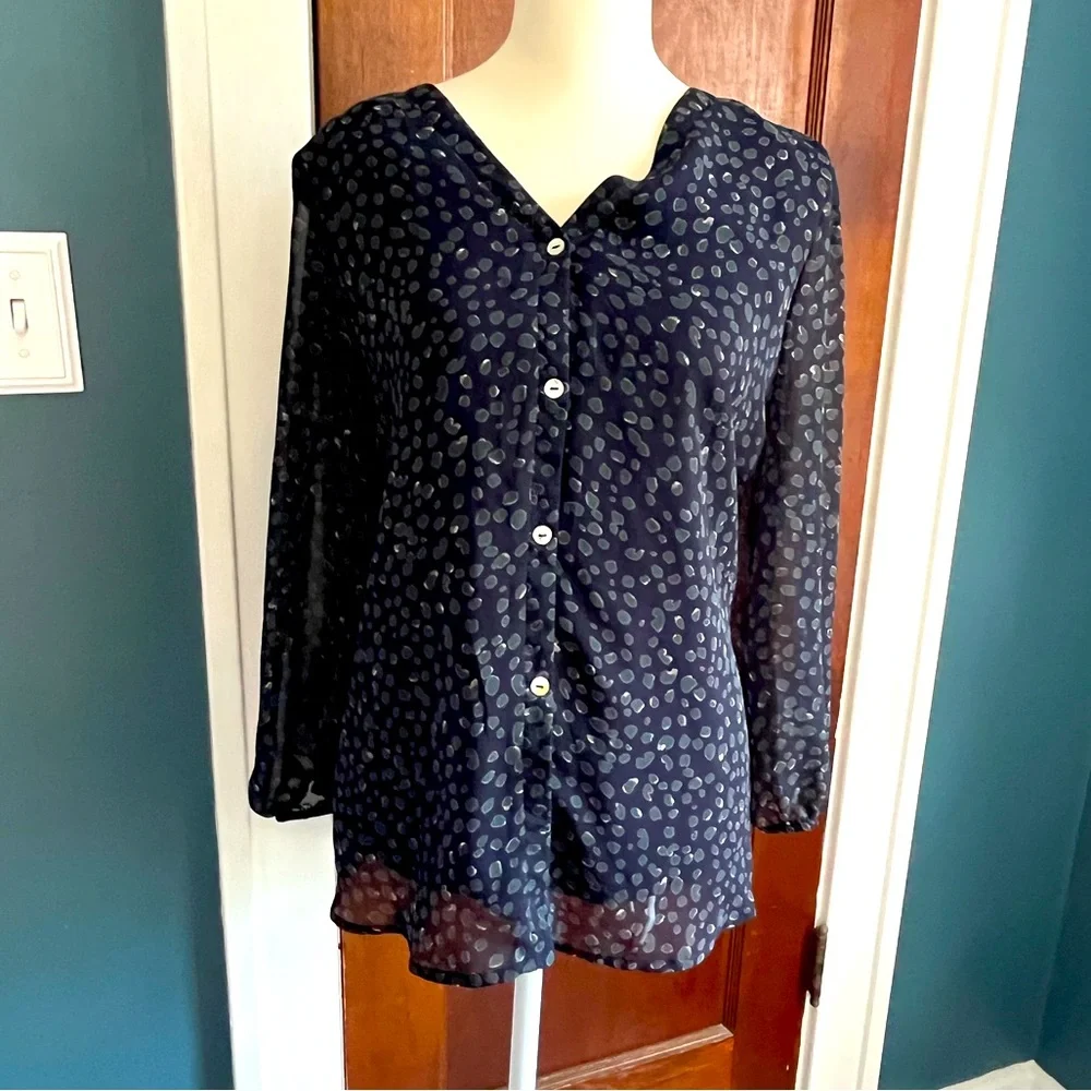 NWOT Patterned Blouse - Picture 1 of 5